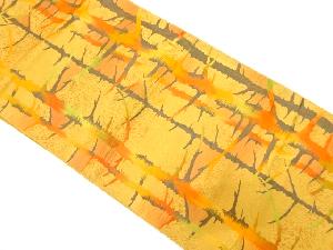 本場筑前博多 樹木模様織り出し 名古屋帯